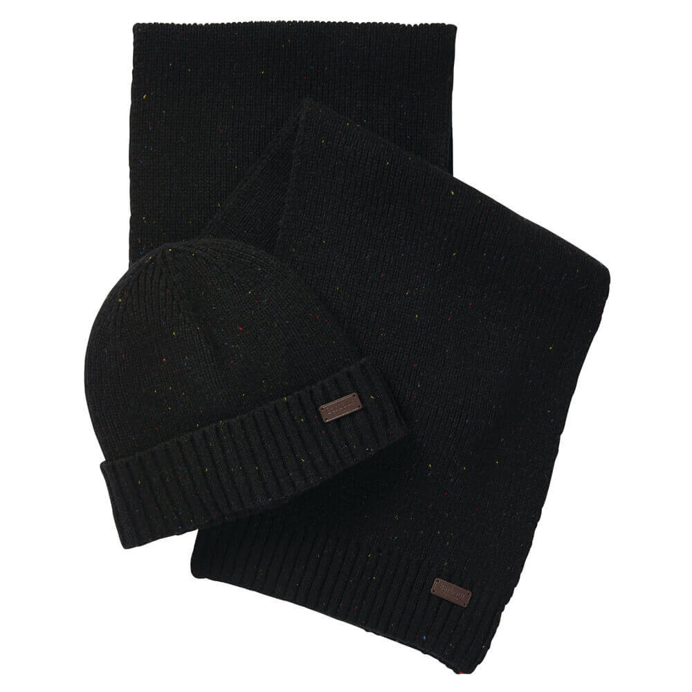 Barbour Carlton Fleck Beanie & Scarf Gift Set